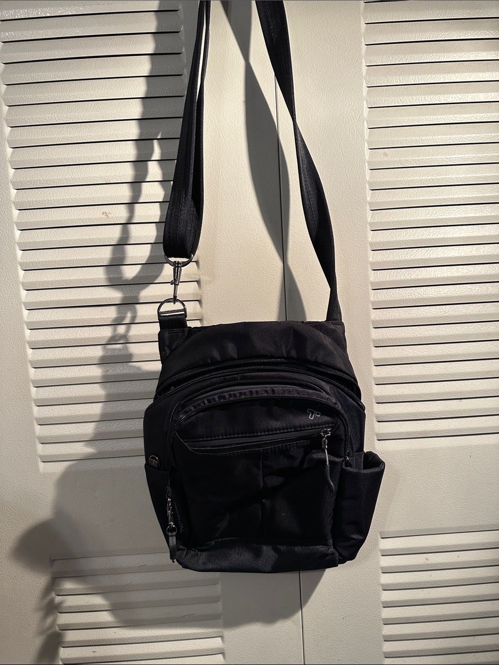 Black Men’s Crossbody Bag - Compact Everyday Shoulder Bag